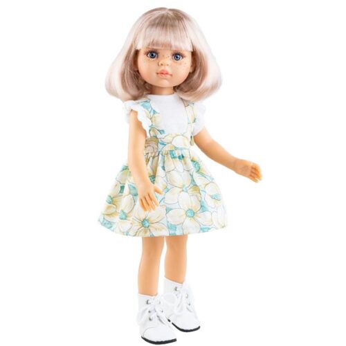 Rosy - Dress with Turquoise Yellow Flowers