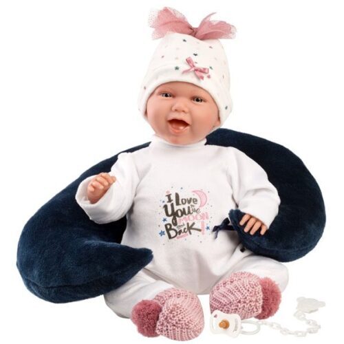 Llorens 16.5" Soft Body Crying Newborn Doll Dahlia with Cushion