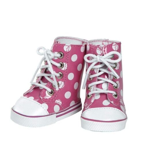 Pink/White Polka Dot High Tops