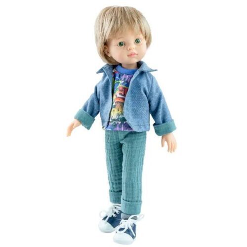 Las Amigas Doll - Luis with Green Linen Jacket, Sweater and Pants - Paola Reina