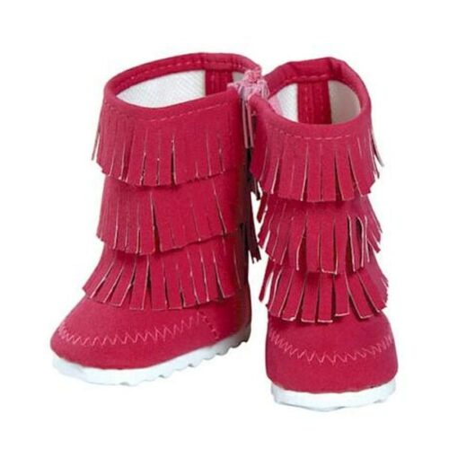 Hot Pink Fringe Boots