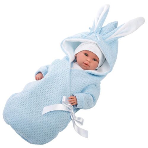 Crying Soft Body Baby Doll Aaron with Hooded Bunny Jacket