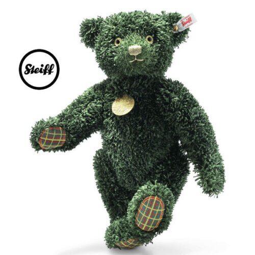 Green Paper Plush Christmas Teddy