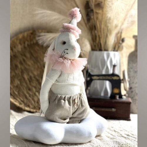 White Bunny with Cloud by Lullu Dolls