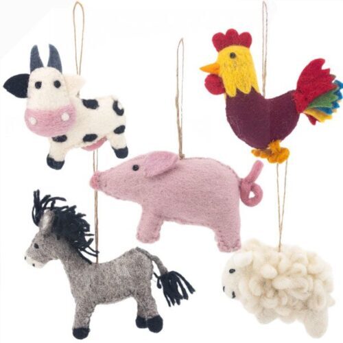 Farmland Animal Ornaments by Deer Harbour Designs