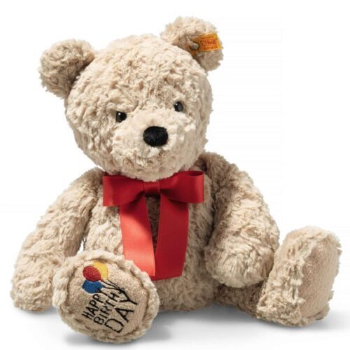 Jimmy “Happy Birthday” Teddy Bear with Bow