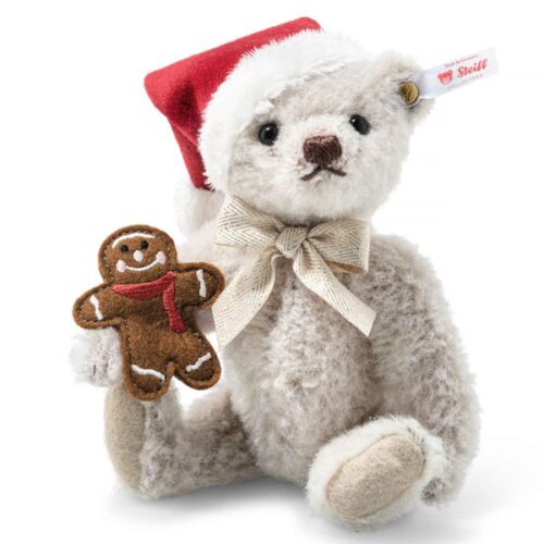 Santa Claus Teddy Bear W/Gingerbread Man