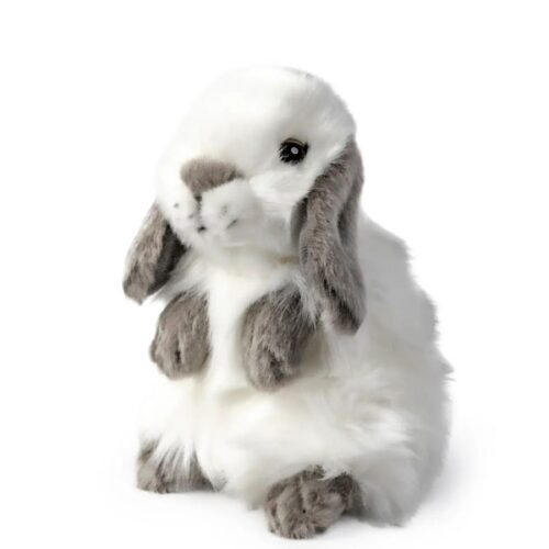 Lop Eared Rabbit White/Gray Plush