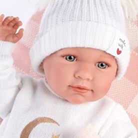 Llorens 16.5" Soft Body Baby Doll Stella with Bed Cushion