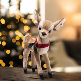 Rieke the Christmas Fawn with Holly Berries