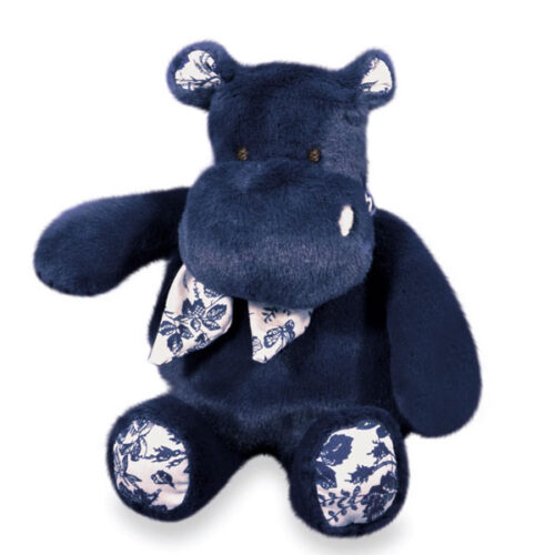 Navy Blue Bandana Hippo Plush